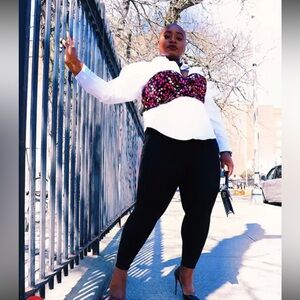 Pari Passu black leggings minimalist chic luxury size 6 (22-24 plus size curvy)